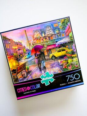 🇫🇷 "Raining in Paris" 🇫🇷 (750) Piece Jigsaw Puzzle, Cities in Color